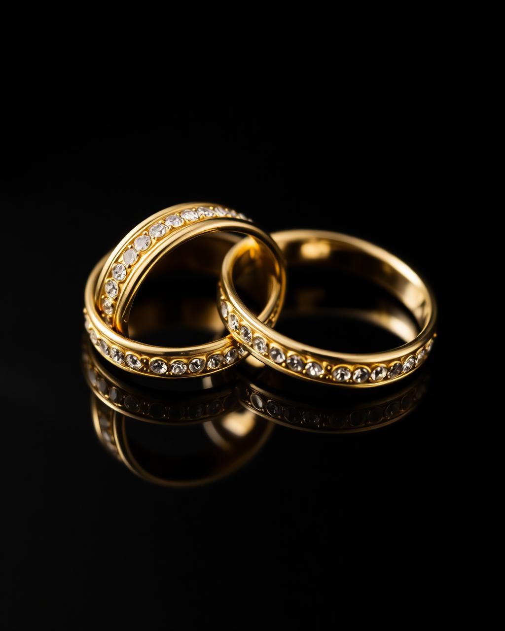Pair of gold wedding bands
