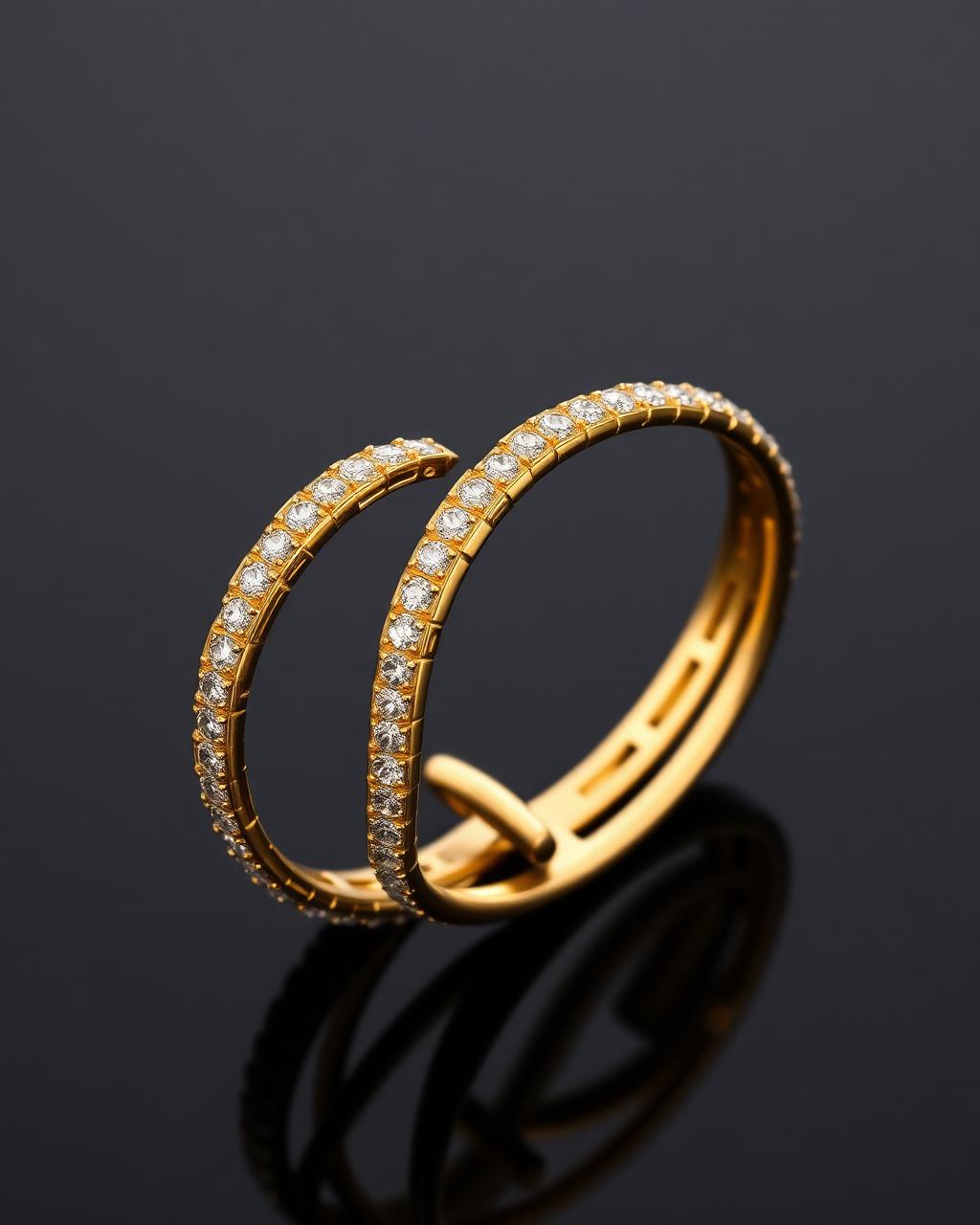Gold and diamond bracelet