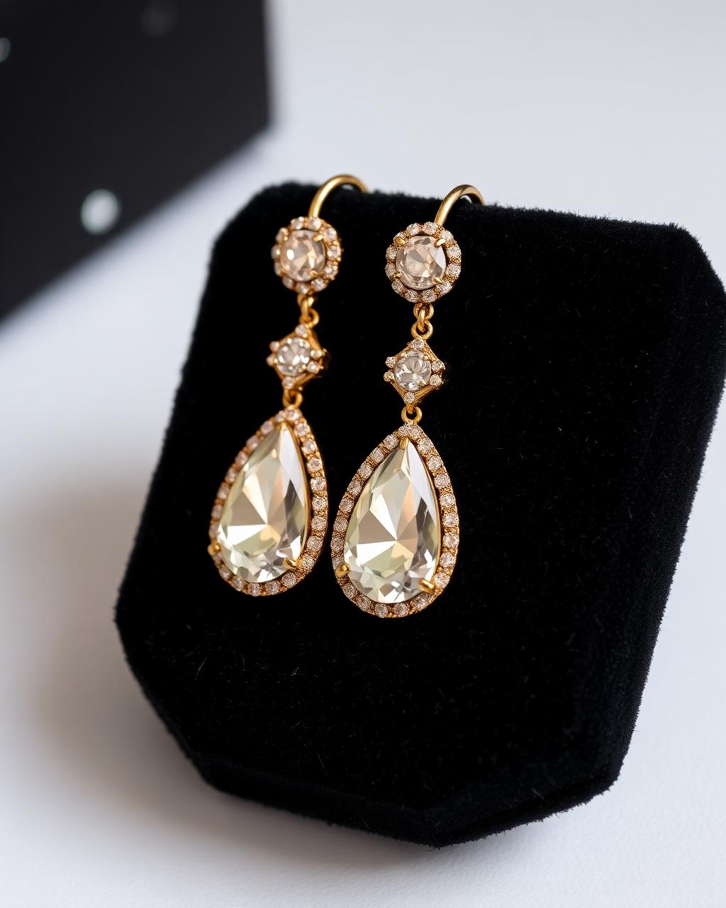 Diamond drop earrings
