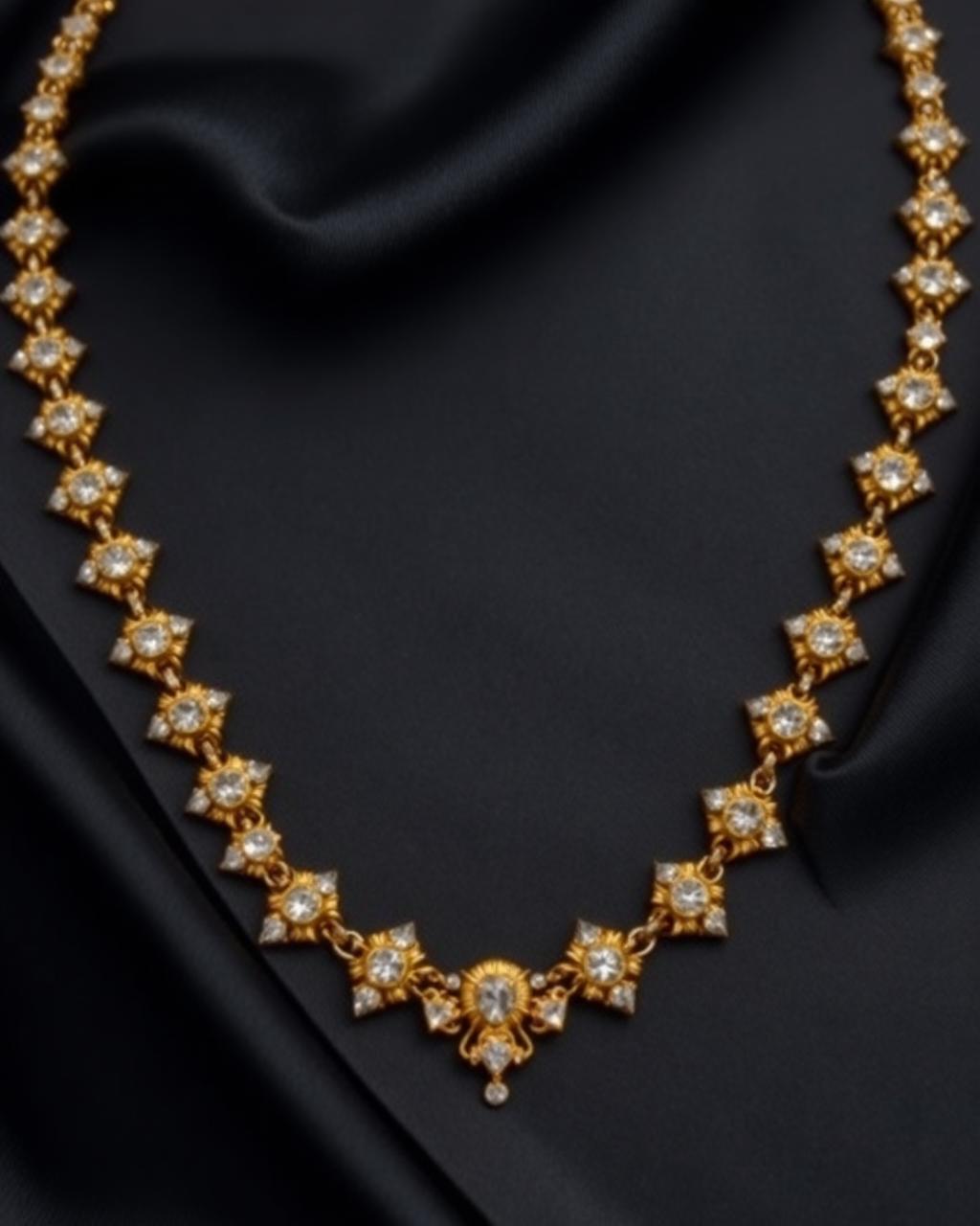 Gold diamond necklace